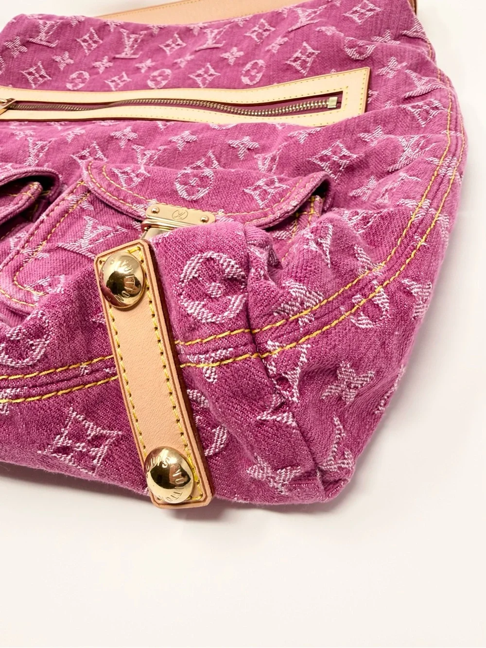 Louis Vuitton Monogram Denim Baggy GM Pink Limited Edition